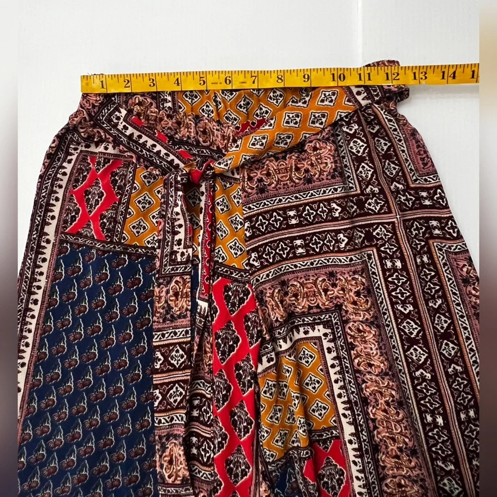 Anthro - Faveur Festival Flowy Wide Leg Crop Pants - S - Picture 11 of 12